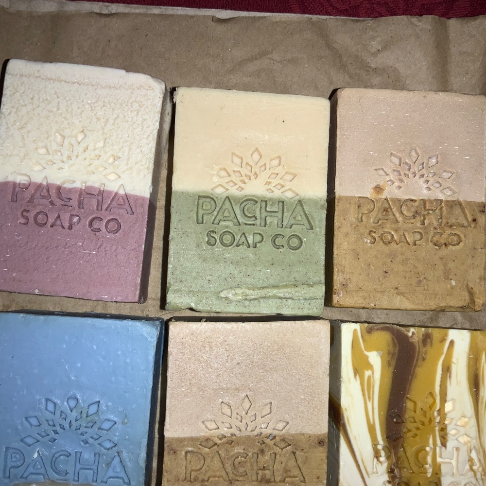 9 bars soap Pacha Soap Co. hand crafted scented made in US New earth tones - Picture 2 of 4